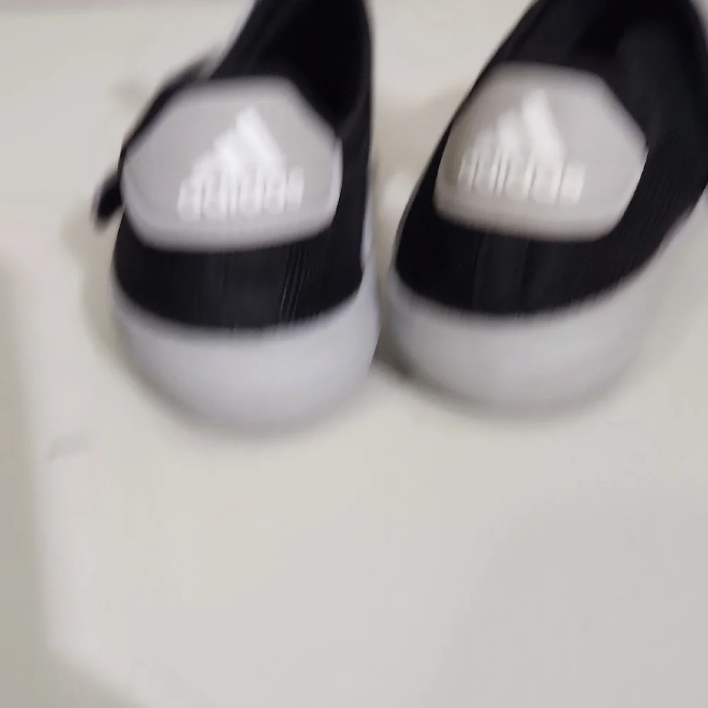 Adidas Water Shoes Size 1 Kids Black Gray Breathable Mesh